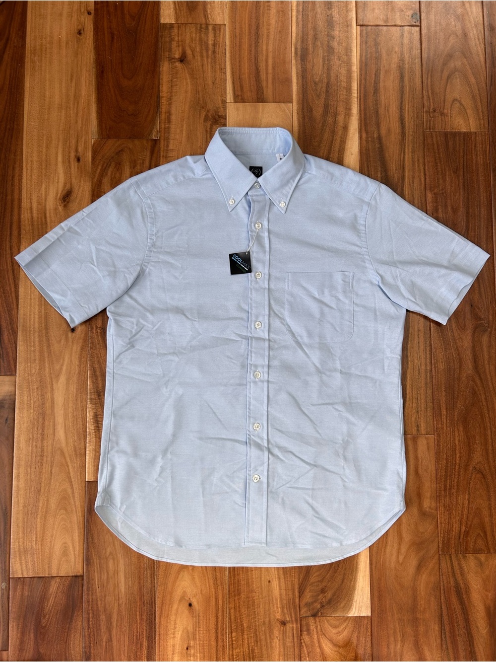 Beams Japan Light Blue Button Down Shirt Men’s Medium Coolmax —NWT